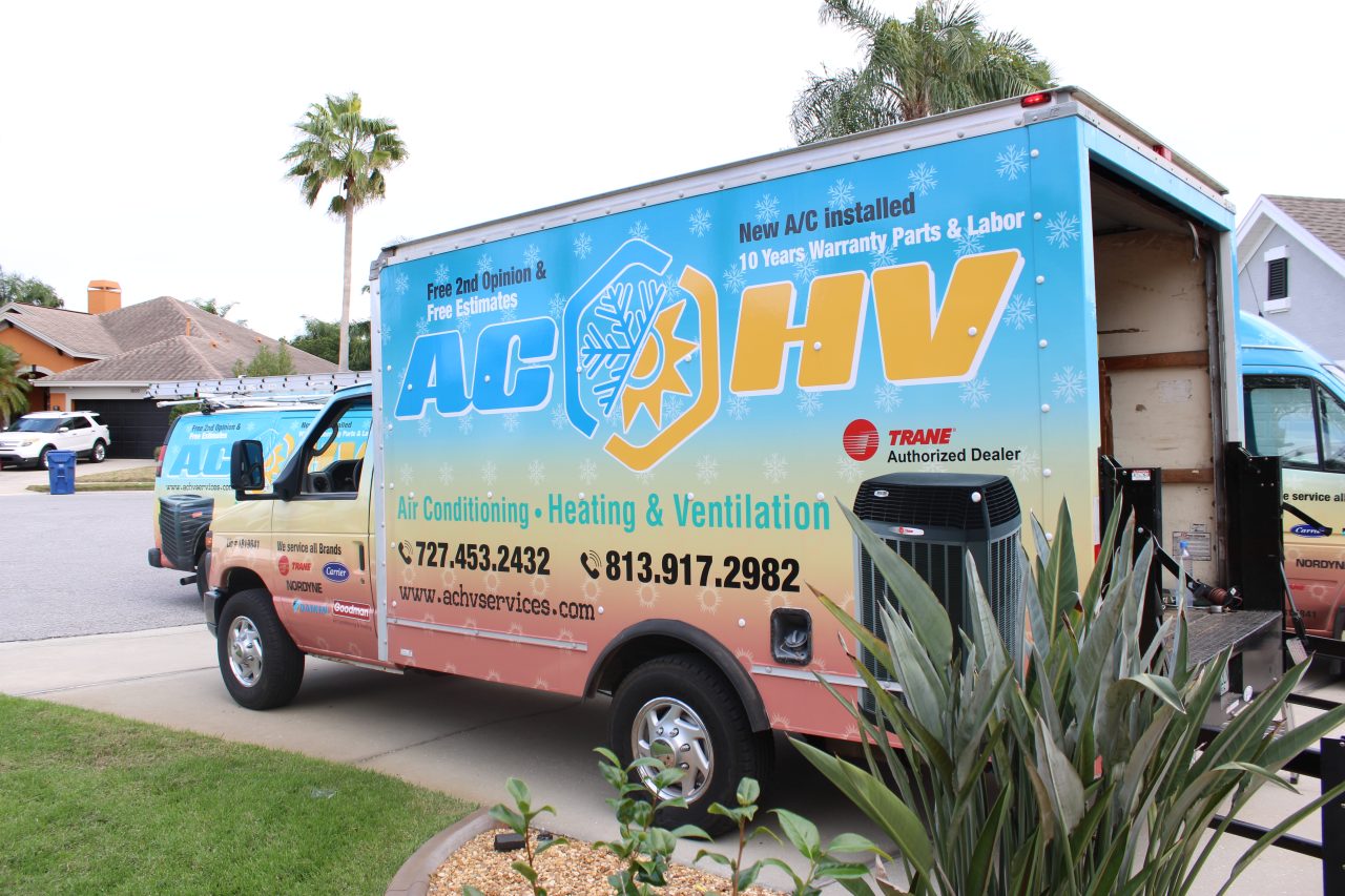 ACHV truck in front St Pete home